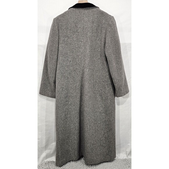 VTG Projections Long Wool Coat Gray Double Breasted Overcoat USA Union Women M/L - Picture 2 of 15